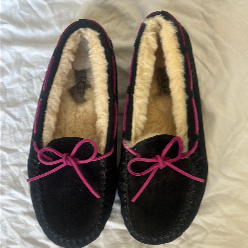 UGG Black Dakota Moccasin Slippers
